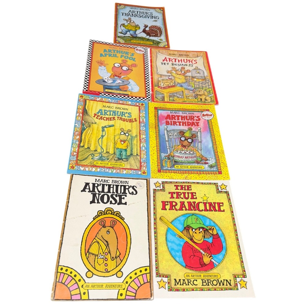 Marc Brown Arthur Adventure Vintage Paperback Book Lot of 7 Trumpet Club 1980s